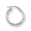 W/G 19mm Twisted Hoop Earrings