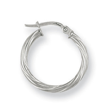 W/G 19mm Twisted Hoop Earrings