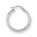 W/G 23mm Twisted Hoop Earrings