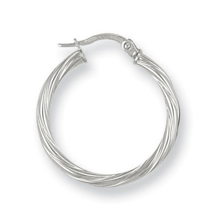 W/G 23mm Twisted Hoop Earrings