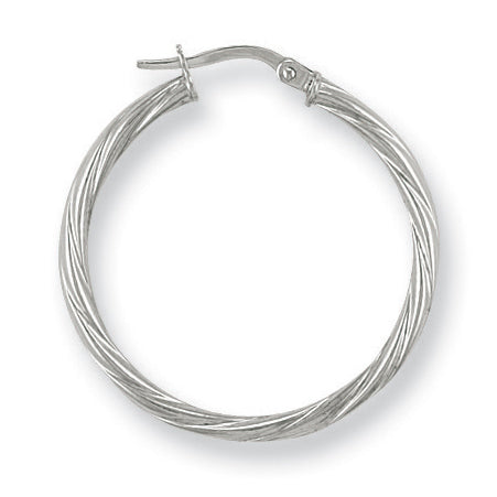 W/G 29mm Twisted Hoop Earrings