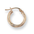 Y/G 14mm Twisted Hoop Earrings