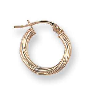 Y/G 14mm Twisted Hoop Earrings