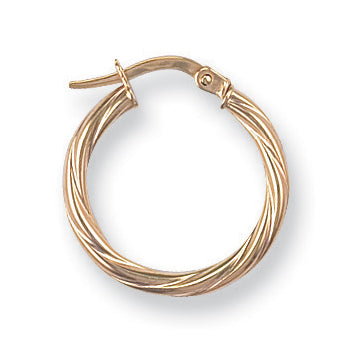 Y/G 19mm Twisted Hoop Earrings