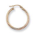 Y/G 23mm Twisted Hoop Earrings