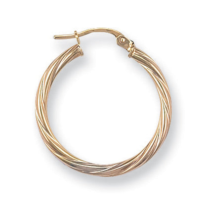 Y/G 23mm Twisted Hoop Earrings
