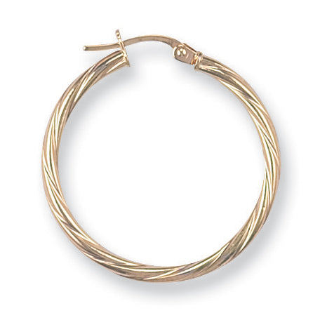 Y/G 29mm Twisted Hoop Earrings
