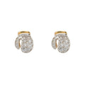 Y/G Cz Boxing Gloves Stud Earrings