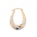 Y & W/G Oval Hoop Earrings