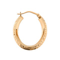 Y/G D/C Oval Hoop Earrings