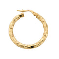Y/G 25.8mm Fancy Hoop Earrings
