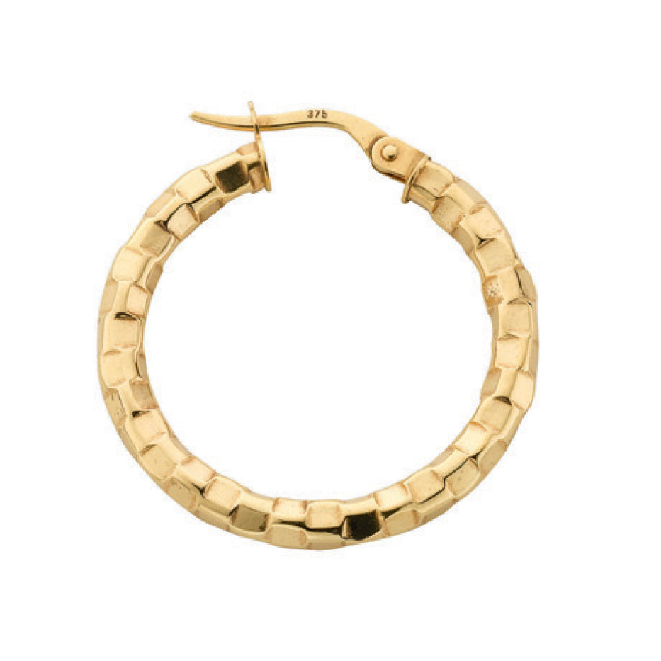 Y/G 25.8mm Fancy Hoop Earrings