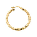 Y/G 31.2mm Fancy Hoop Earrings