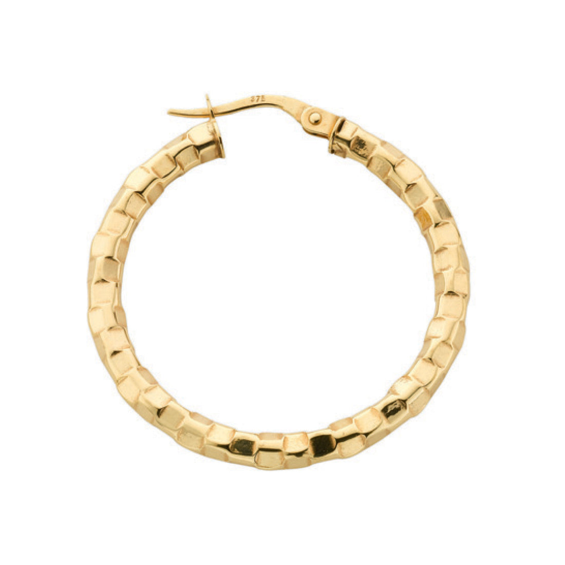 Y/G 31.2mm Fancy Hoop Earrings