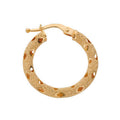 Y/G 21mm Frosted Hoop Earrings