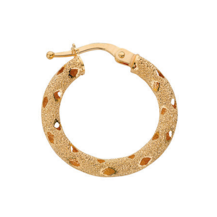 Y/G 21mm Frosted Hoop Earrings