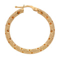 Y/G 31mm Frosted Hoop Earrings