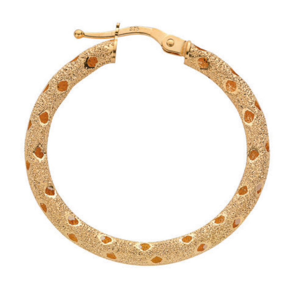 Y/G 31mm Frosted Hoop Earrings