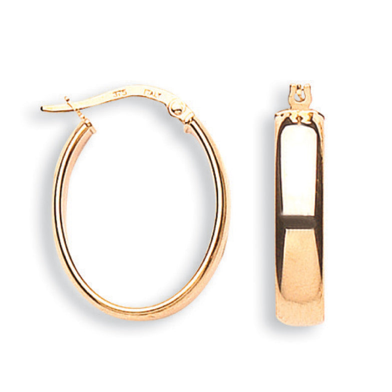 Y/G Oval Tube Hoop Earrings