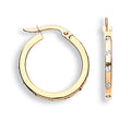 Y/G 20mm Cz Hoop Earrings