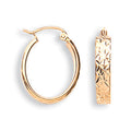 Y/G D/C Oval Hoop Earrings