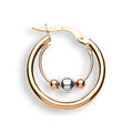 Y W & R/G 20mm Fancy Hoop Earrings
