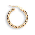 Y/G Fancy Beaded 21mm Hoop Earrings
