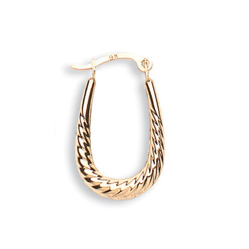 Y/G Ribbed Oval Creoles