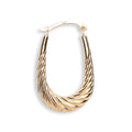 Y/G Ribbed Oval Creoles
