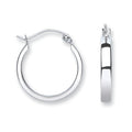W/G 18mm Hoop Earrings