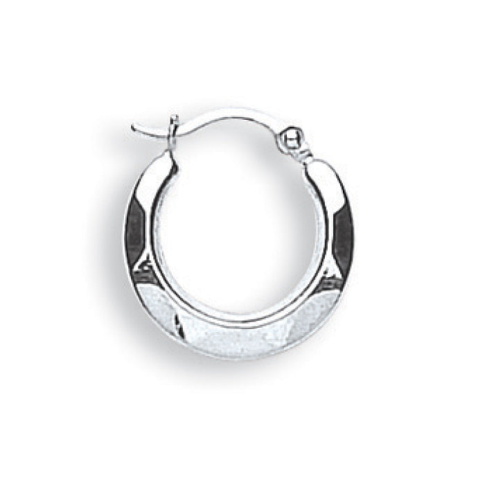 W/G 14mm Hammered Round Huggies