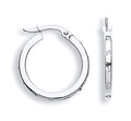 W/G Cz 19mm Hoop Earrings