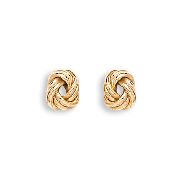 Y/G 9mm Knot Stud Earrings