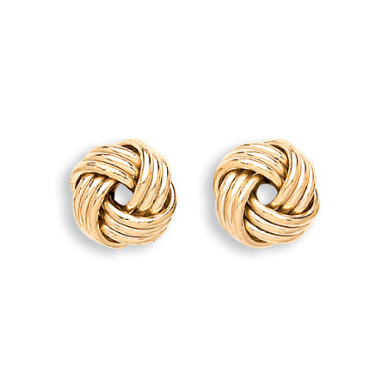 Y/G 10mm Knot Stud Earrings