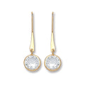 Y/G Cz Drop Hook Style Earrings
