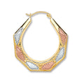 Y/W/R 28mm Gold Hoop Earrings