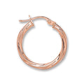 R/G 20mm Twisted Hoop Earrings