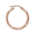 R/G 25mm Twisted Hoop Earrings