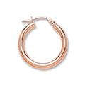 R/G 20mm Round Tube Hoop Earrings