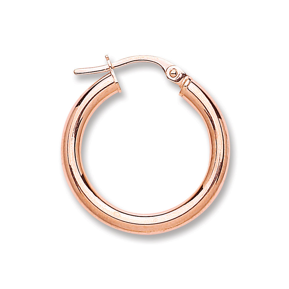 R/G 20mm Round Tube Hoop Earrings