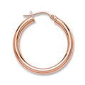 R/G 25mm Round Tube Hoop Earrings