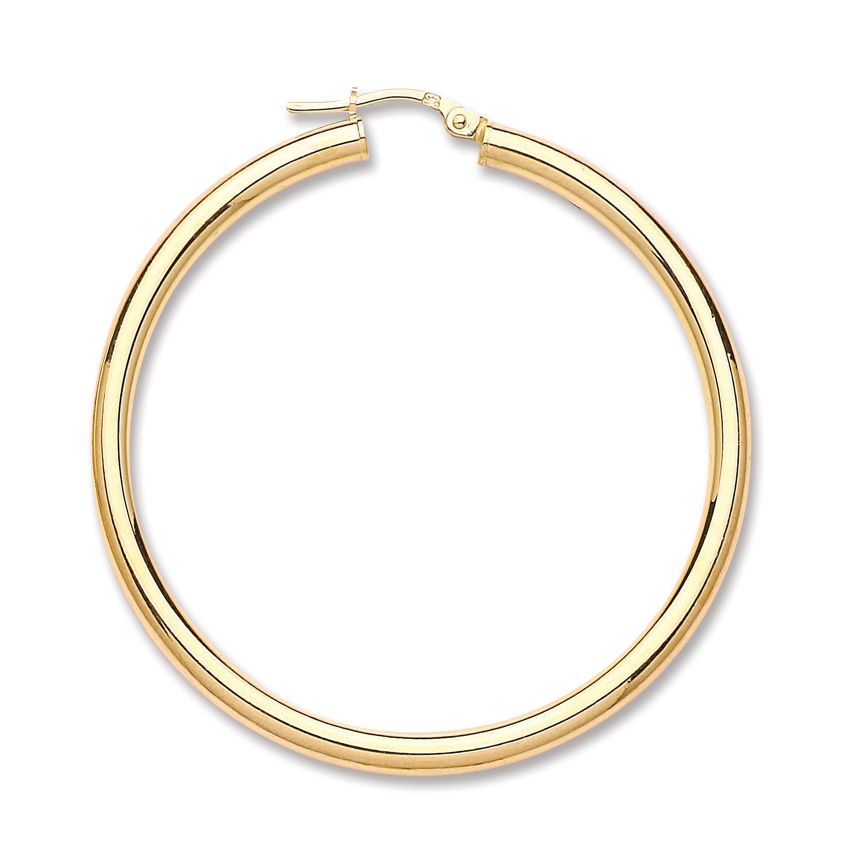 Y/G 46mm Plain Tube Hoop Earrings
