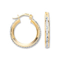 Y/G 22mm Round Crystal Hoop