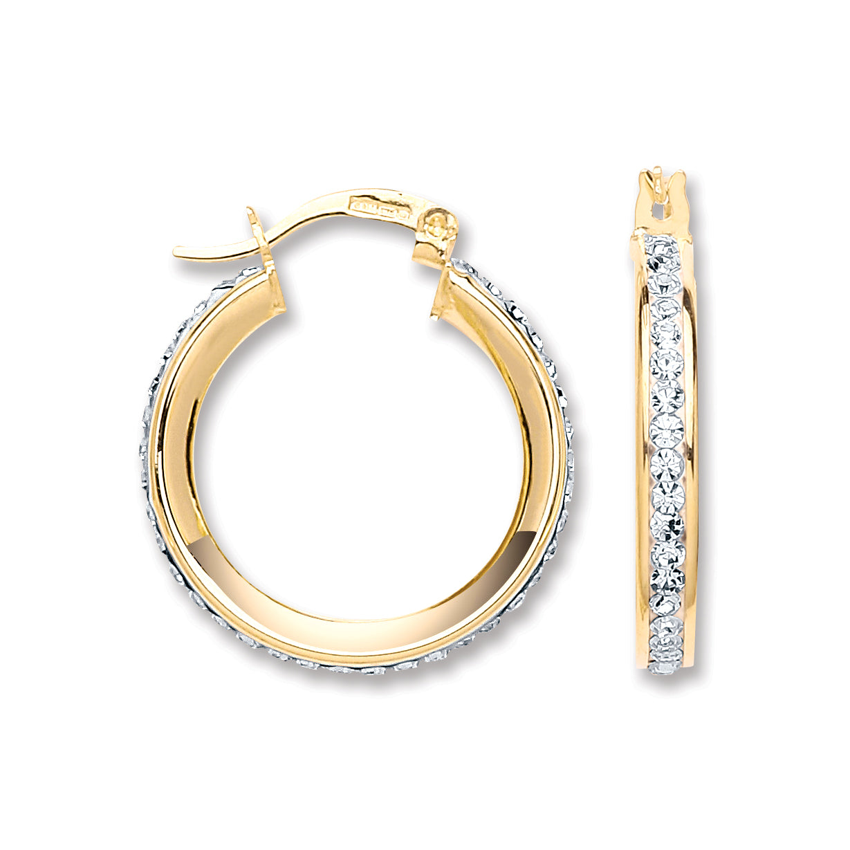 Y/G 22mm Round Crystal Hoop