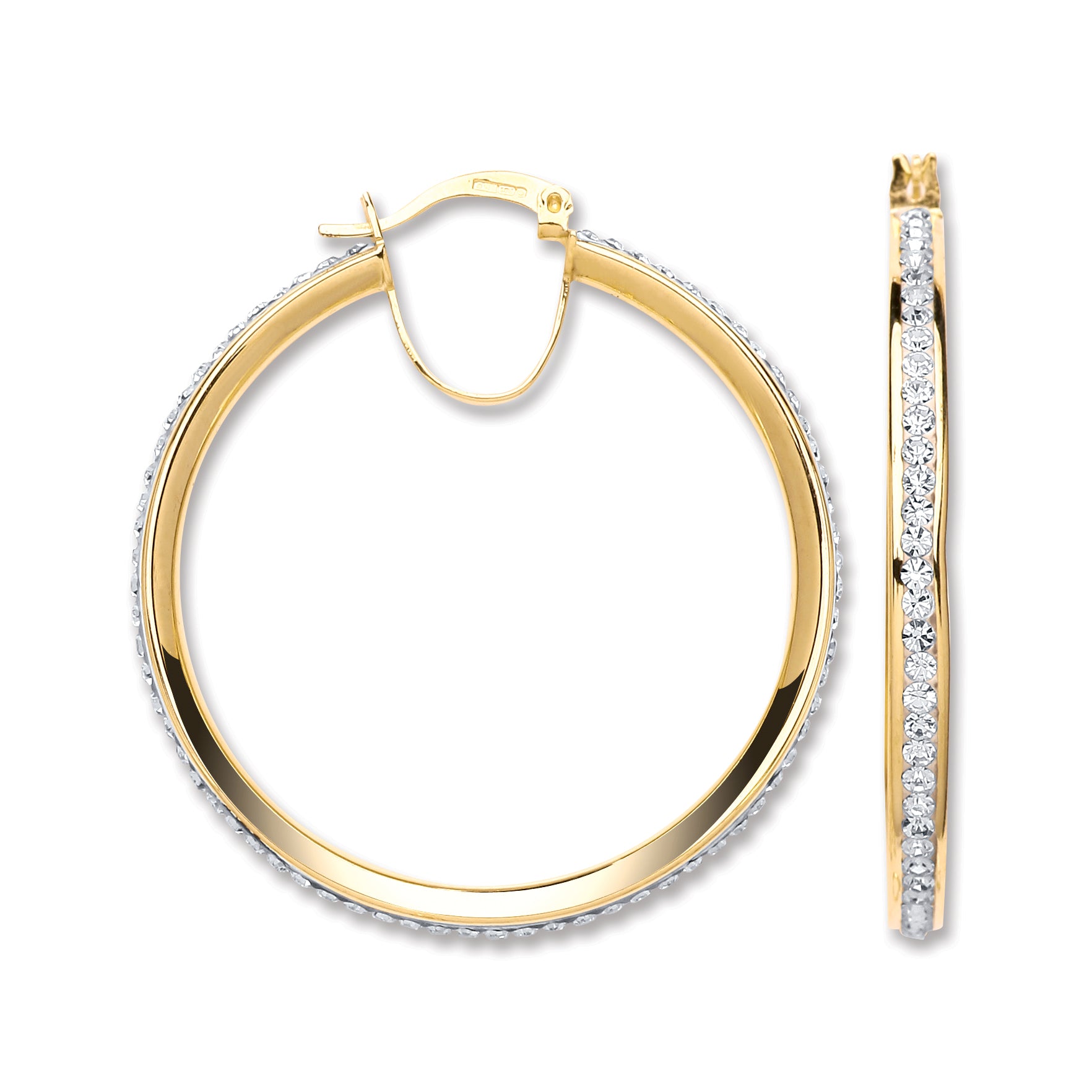 Y/G 40mm Round Crystal Hoop