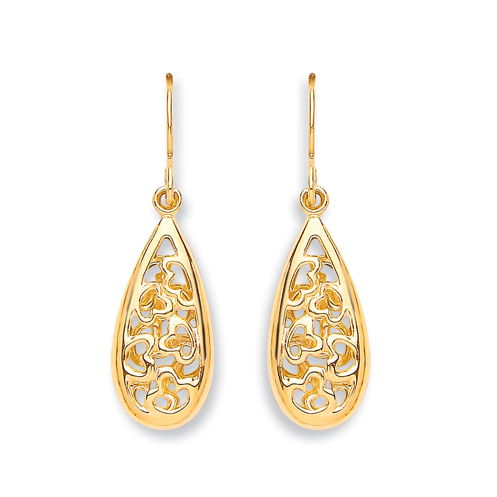 Y/G Hook Oval Drop Earrings