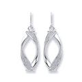 W/G Twist Glitter Drop Earring