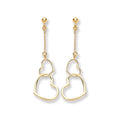 Y/G Heart Drop Earring