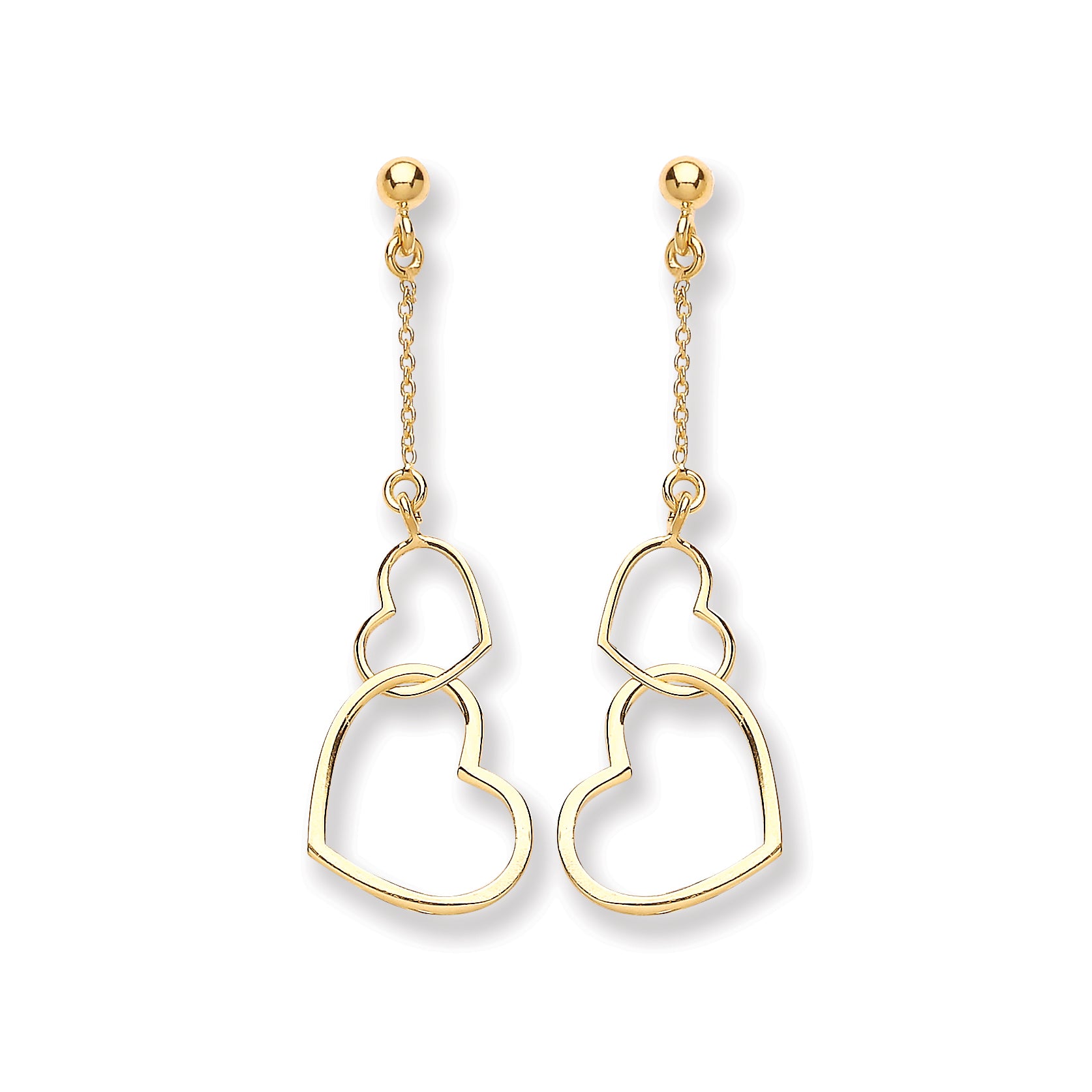 Y/G Heart Drop Earring