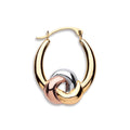 Y W & R/G Hollow Fancy Hoop Earrings